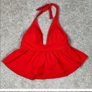NWT J. Crew red swim top sz med